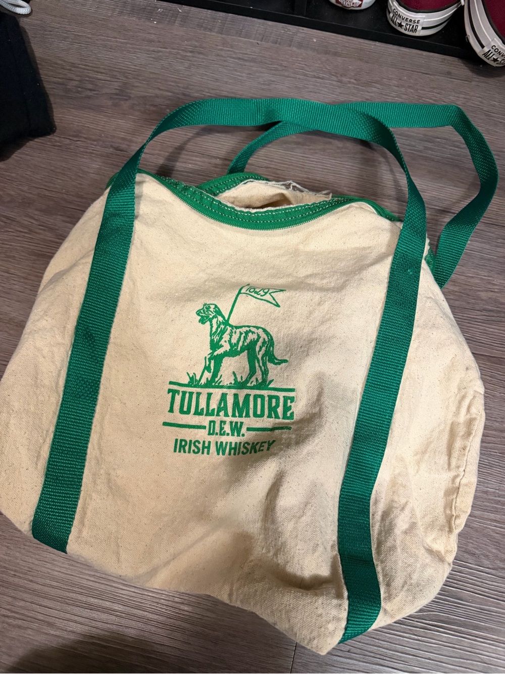 Tullamore D.E.W. Irish Whiskey Canvas Tote - (mud stain on back)